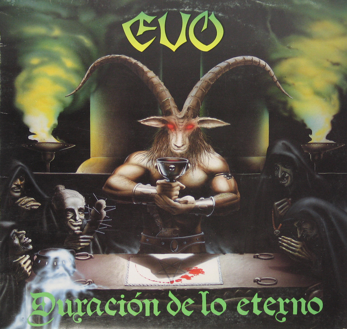 EVO - Duracion De Lo Eterno - Megarare Spanish Heavy Metal 12" Vinyl LP Album
 front cover https://vinyl-records.nl